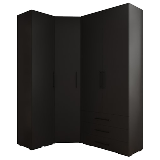Garderoba wysoka do przedpokoju INOVA 3 Z6 czarny+czarny