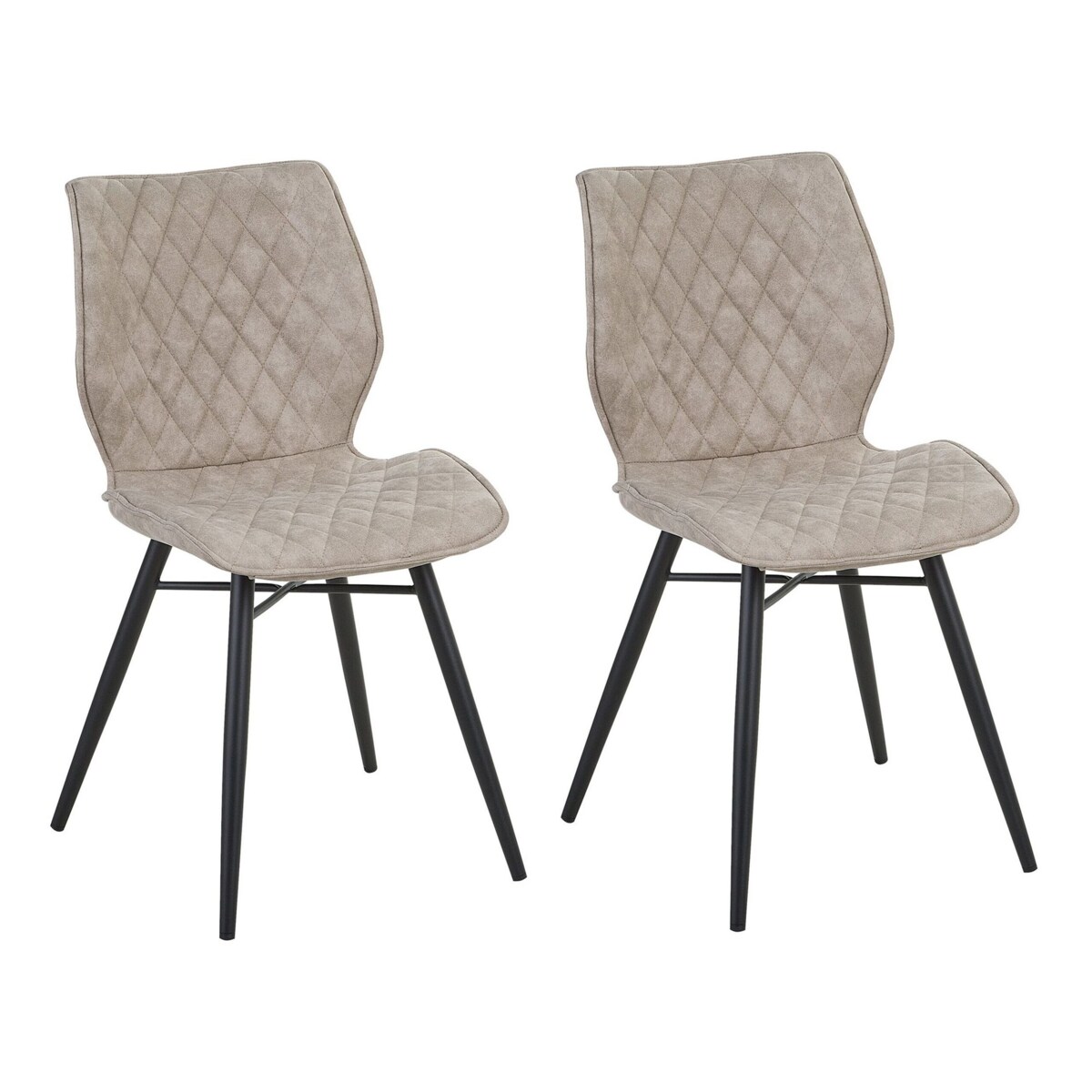 Zestaw 2 krzeseł do jadalni beżowy LISLE