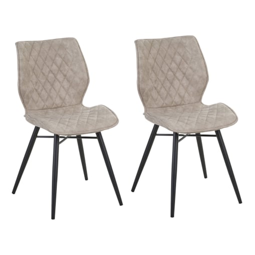 Zestaw 2 krzeseł do jadalni beżowy LISLE