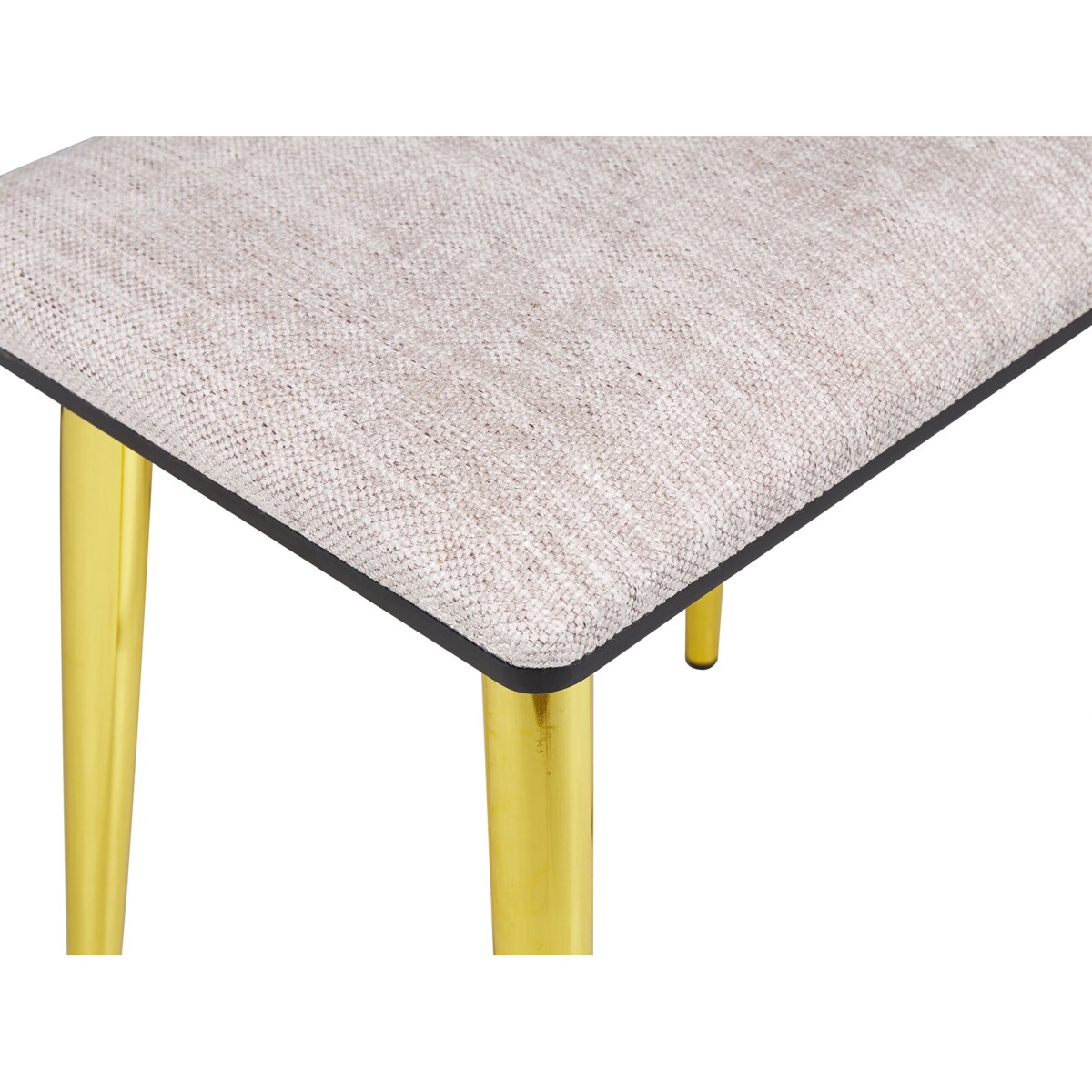 Toaletka 6 szuflad lustro LED ze stołkiem czarno-złota YVES