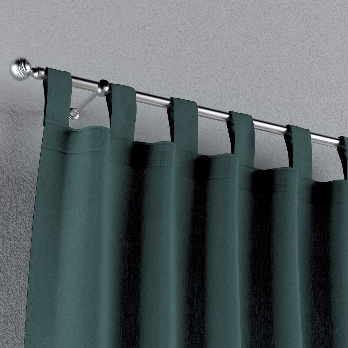 Zasłona na szelkach 1 szt. 130x245 zgaszona szmaragdowa zieleń