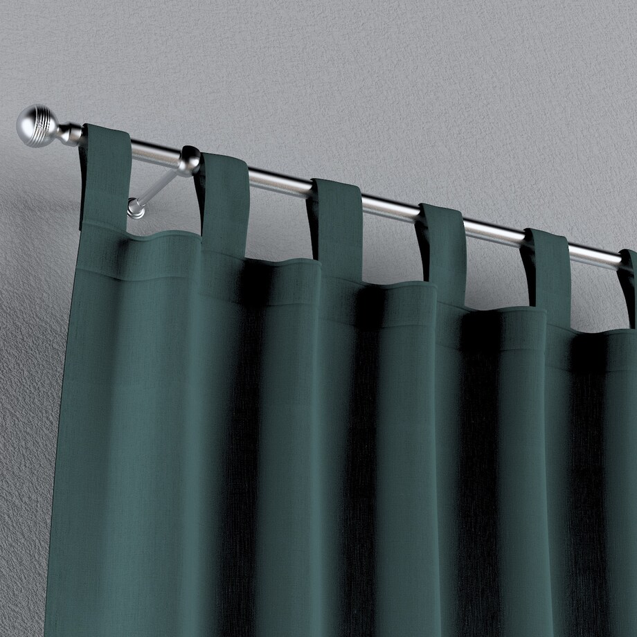 Zasłona na szelkach 1 szt. 130x245 zgaszona szmaragdowa zieleń