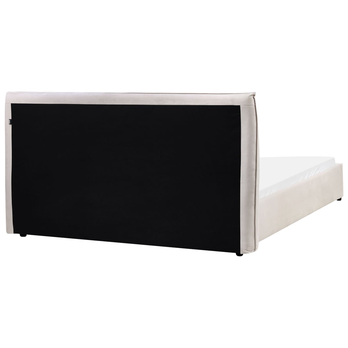 Łóżko wodne Welur LAVAUR 160 x 200 cm Złamana biel