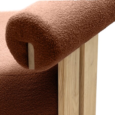 Fotel tapicerowany HANNI - V miedziany 70x63x71 cm