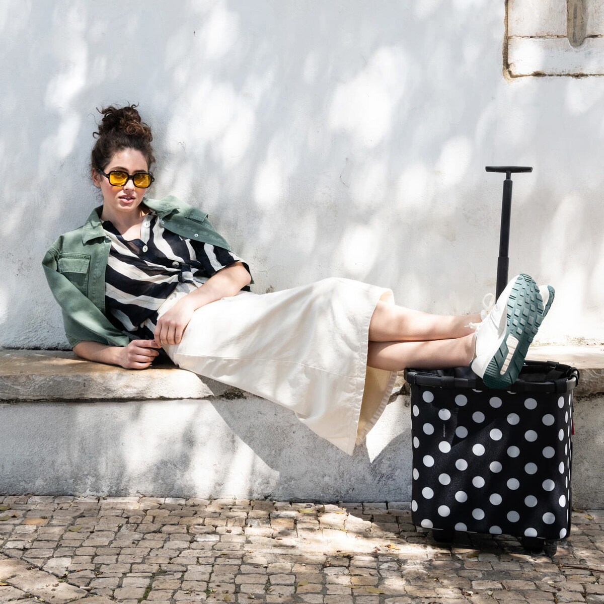 Wózek na zakupy CARRYCRUISER FRAME, dots white