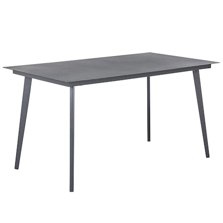 Stół ogrodowy MILETO 140 cm 80 cm Szkło Szary