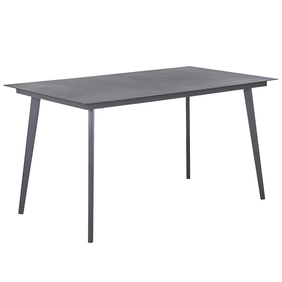 Stół ogrodowy MILETO 140 cm 80 cm Szkło Szary