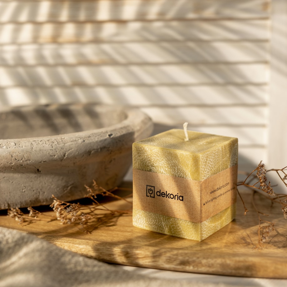 Świeca zapachowa palmowa kostka Your Imagination, 7,5x7,5x8,5 cm