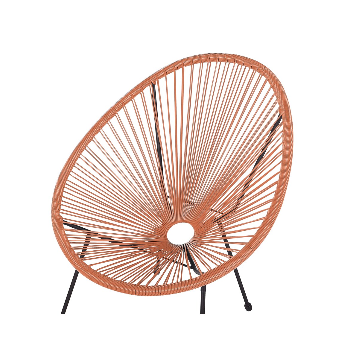 Zestaw 2 krzeseł z technorattanu pomarańczowy ACAPULCO II