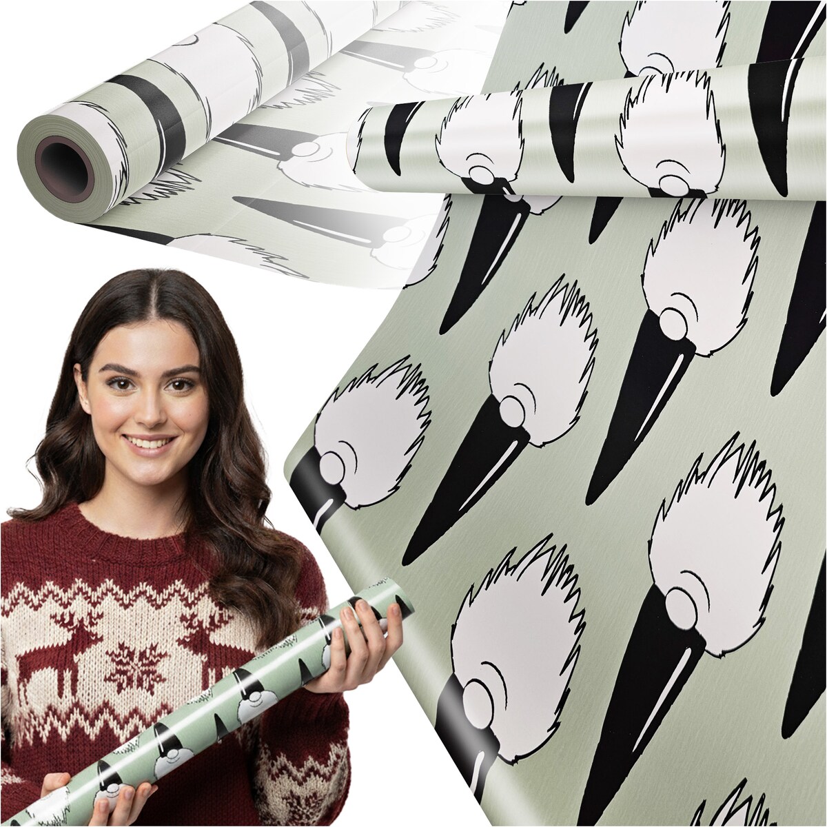 Papier Prezentowy Do Pakowania Prezentów 20 m MEGAROLKA Świąteczny Do Paczek Boże Narodzenie Ozdobny