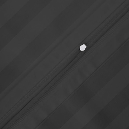 Poszewka bambusowa satyna bawełniana 70x80 z listwą Bamboo paski, czarna