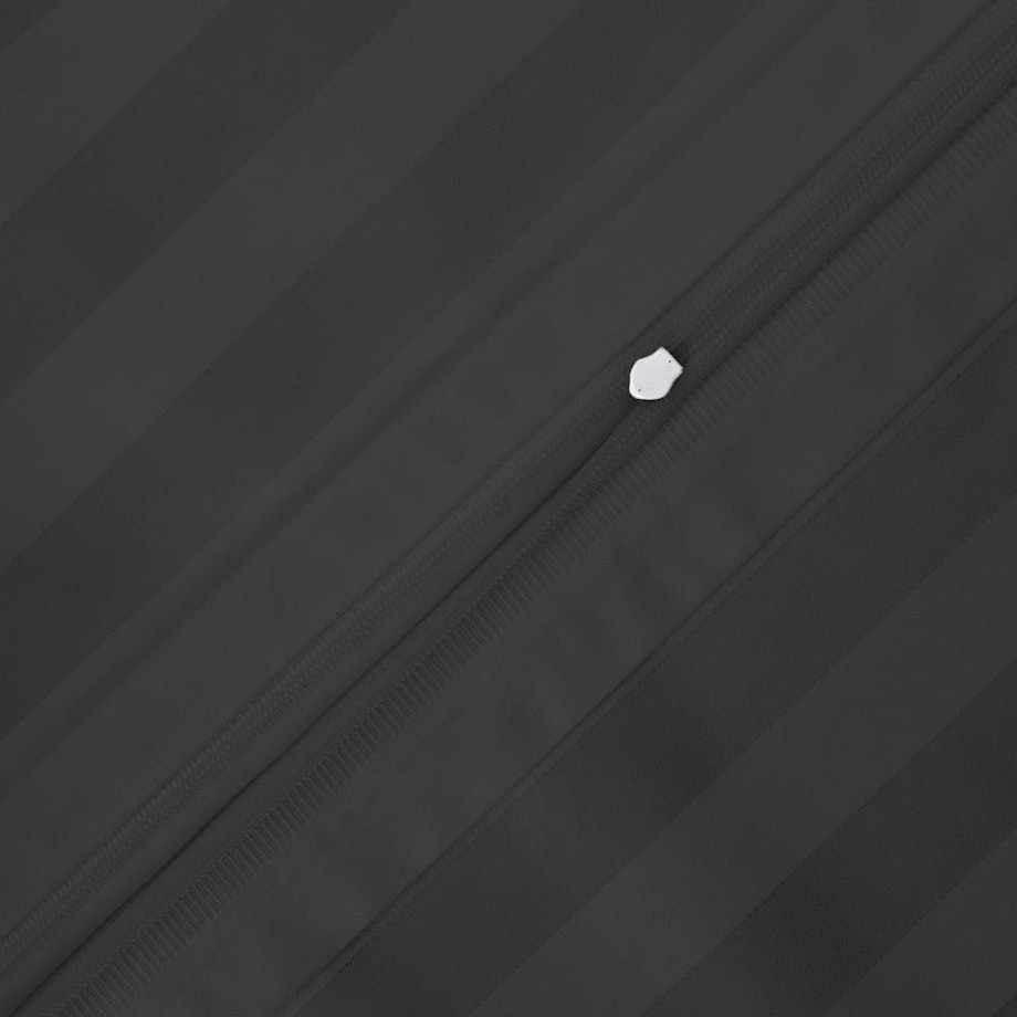 Poszewka bambusowa satyna bawełniana 70x80 z listwą Bamboo paski, czarna