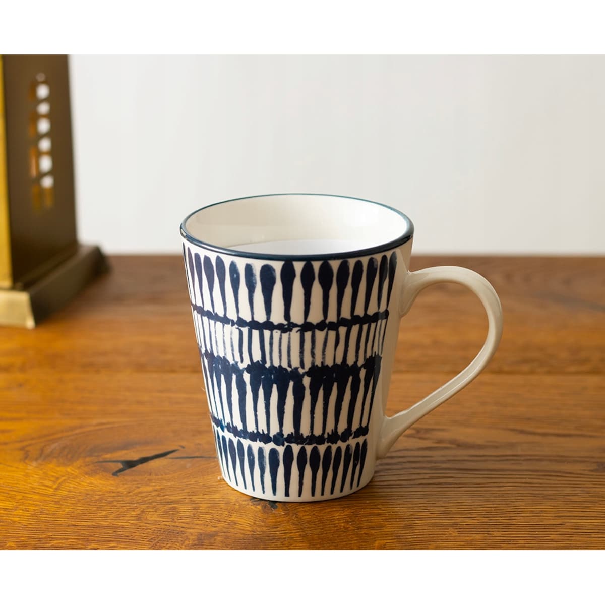 KUBEK PORCELANOWY biały ręcznie malowany 300ml