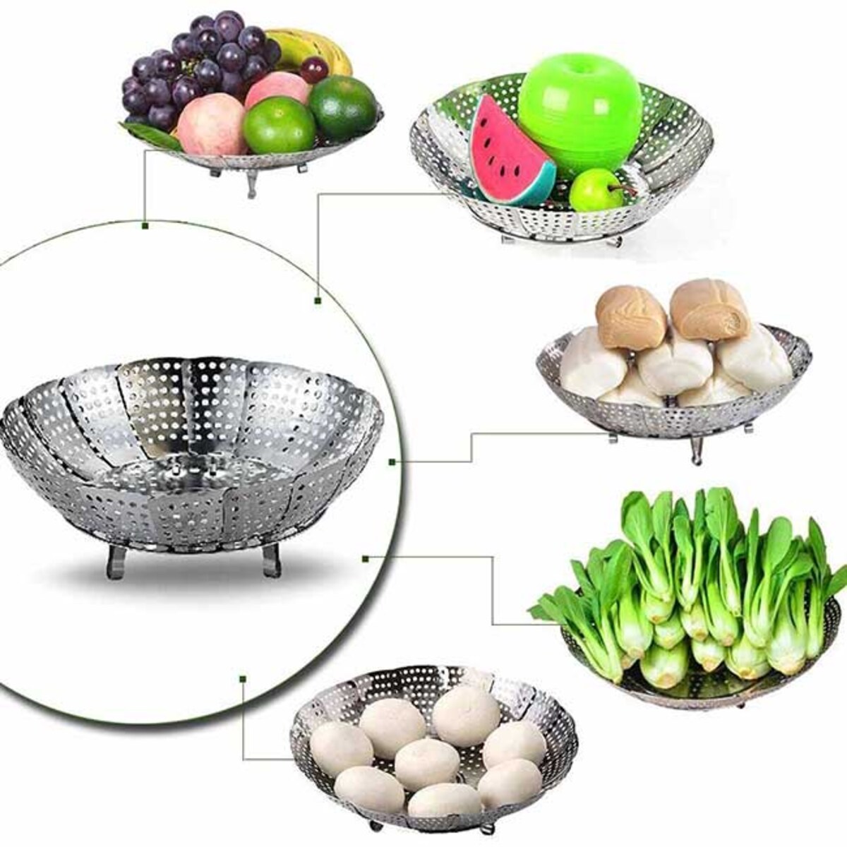 Kinghoff Koszyk Parowy Do Warzyw 28Cm Kh-3313