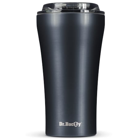 Kubek termiczny na kawę Dr.Bacty Apollo 2.0 - Smacznej kawusi - 360 ml - Gunmetal