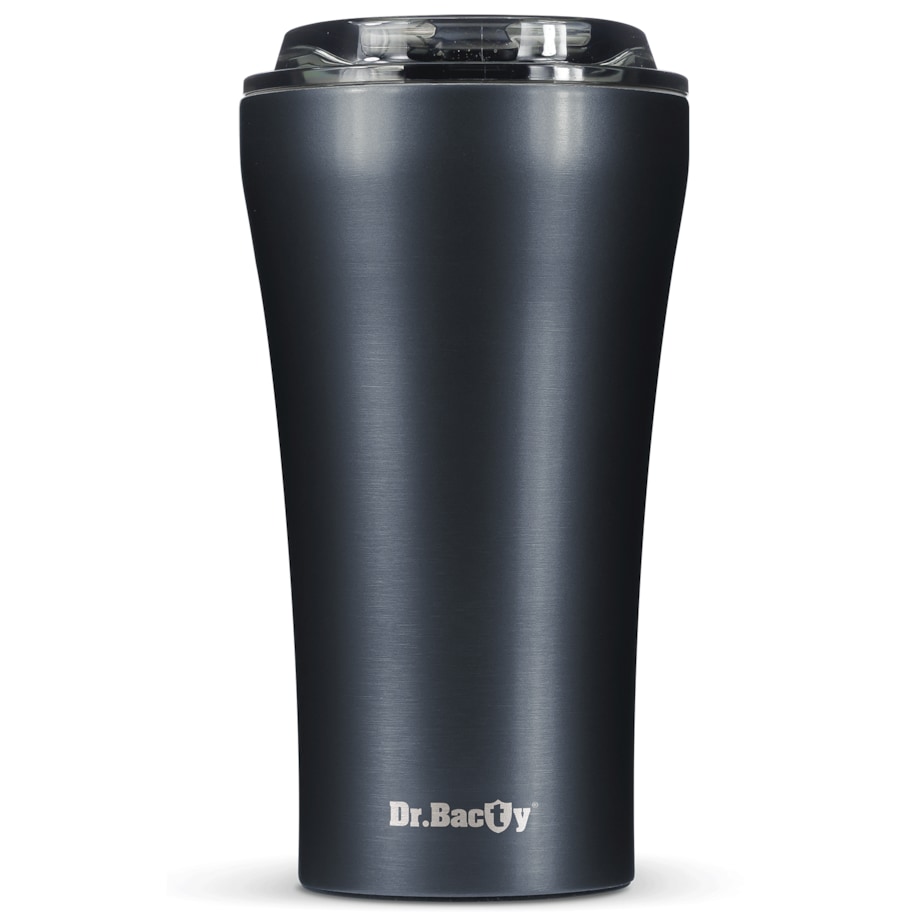Kubek termiczny na kawę Dr.Bacty Apollo 2.0 - Smacznej kawusi - 360 ml - Gunmetal