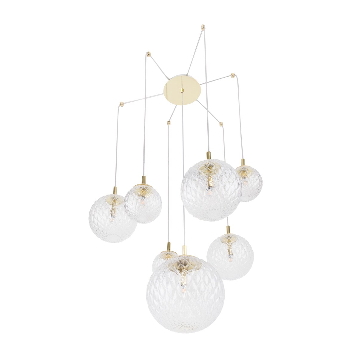 Lampa wisząca nad stół CADIX 4608 TK Lighting okrągła szklana złota