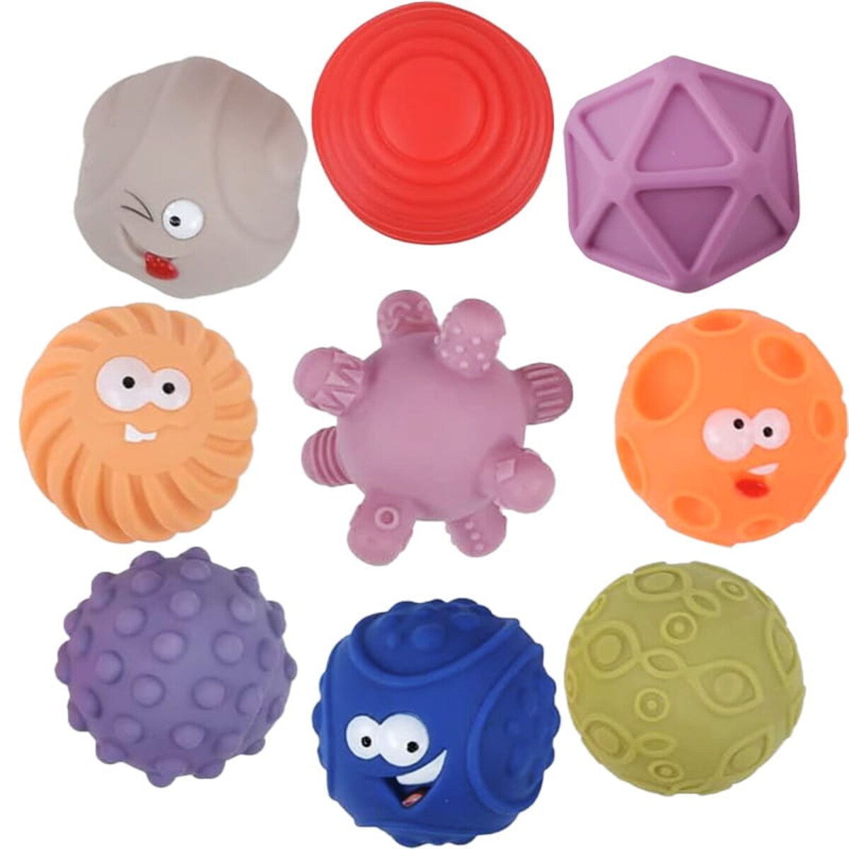 Piłeczki sensoryczne (średnie) - miękkie klocki 9 szt