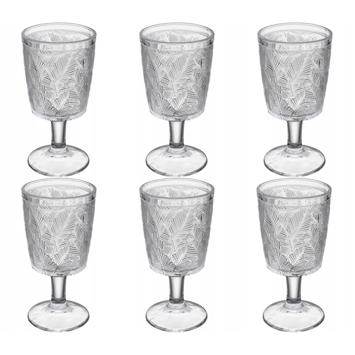 KIELICH SZKLANKA WYSOKA do wody soki napoje jadalnia 6x 340 ml szkło wzorek