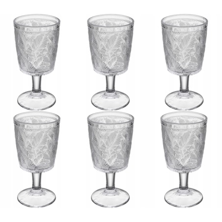 KIELICH SZKLANKA WYSOKA do wody soki napoje jadalnia 6x 340 ml szkło wzorek