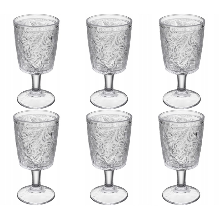 KIELICH SZKLANKA WYSOKA do wody soki napoje jadalnia 6x 340 ml szkło wzorek