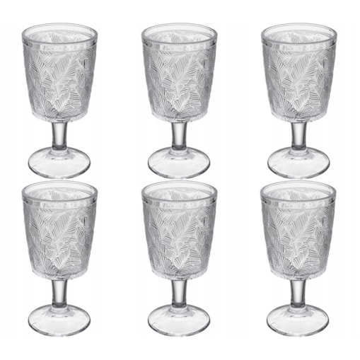 KIELICH SZKLANKA WYSOKA do wody soki napoje jadalnia 6x 340 ml szkło wzorek