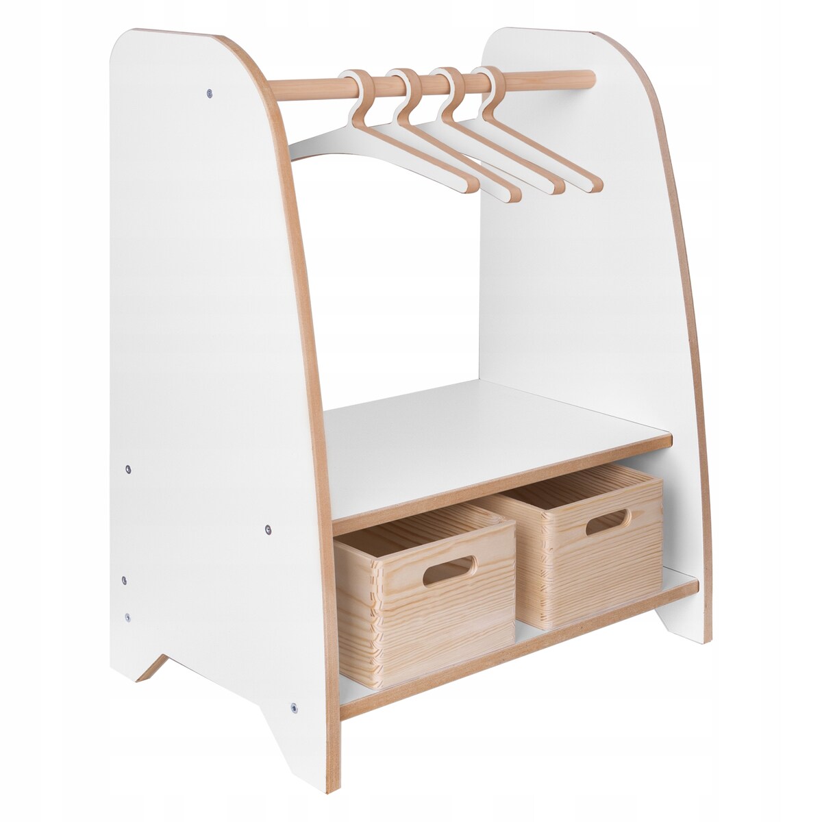 Szafa Garderoba Montessori CERTYFIKOWANA dla Dzieci Drewniana S Zestaw 7el