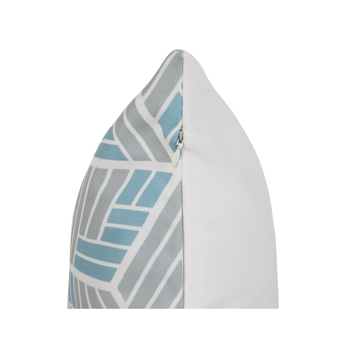 2 poduszki ogrodowe w geometryczny wzór 45 x 45 cm szaro-niebieski VEGGIO