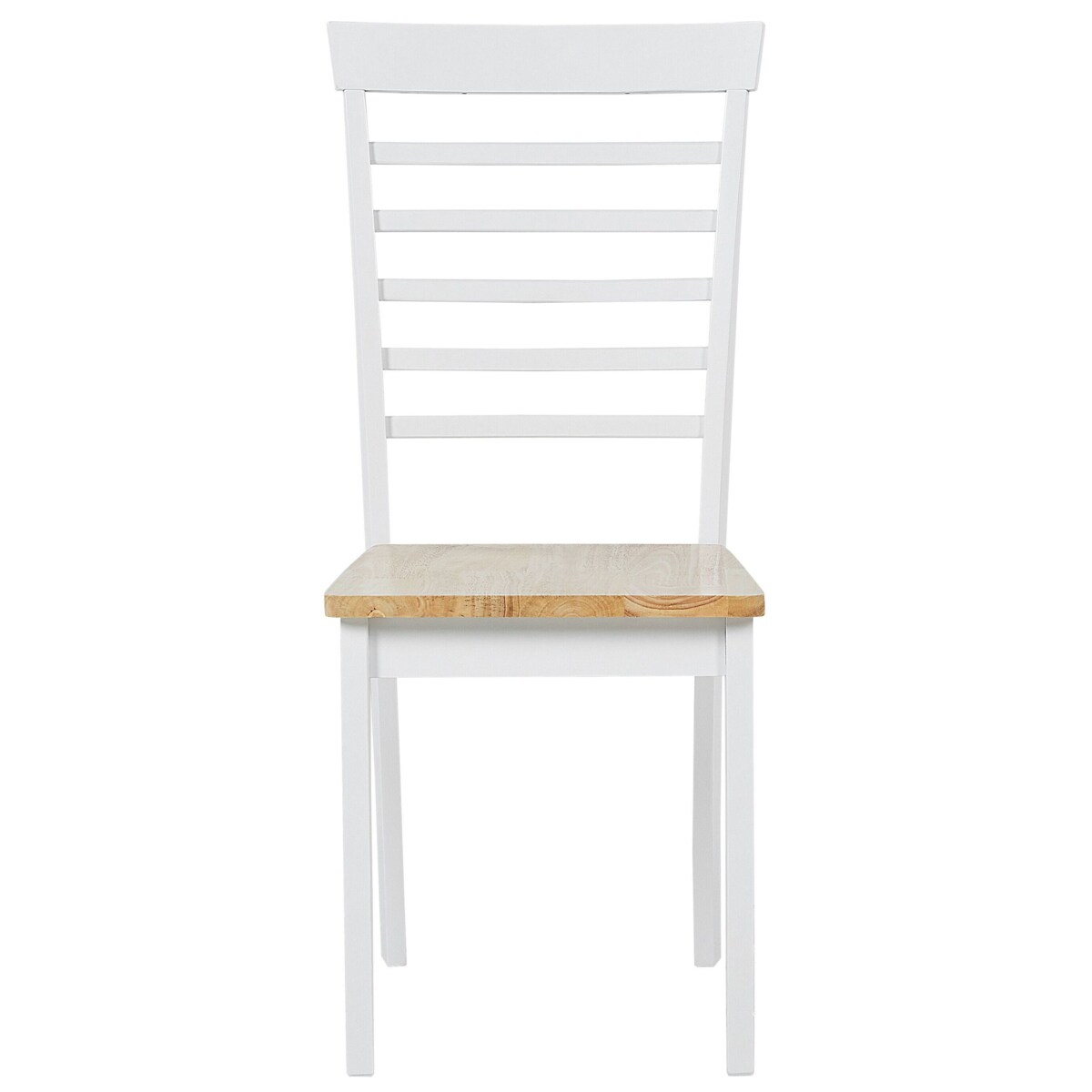 Zestaw 2 krzeseł do jadalni drewniany jasny z białym BATTERSBY