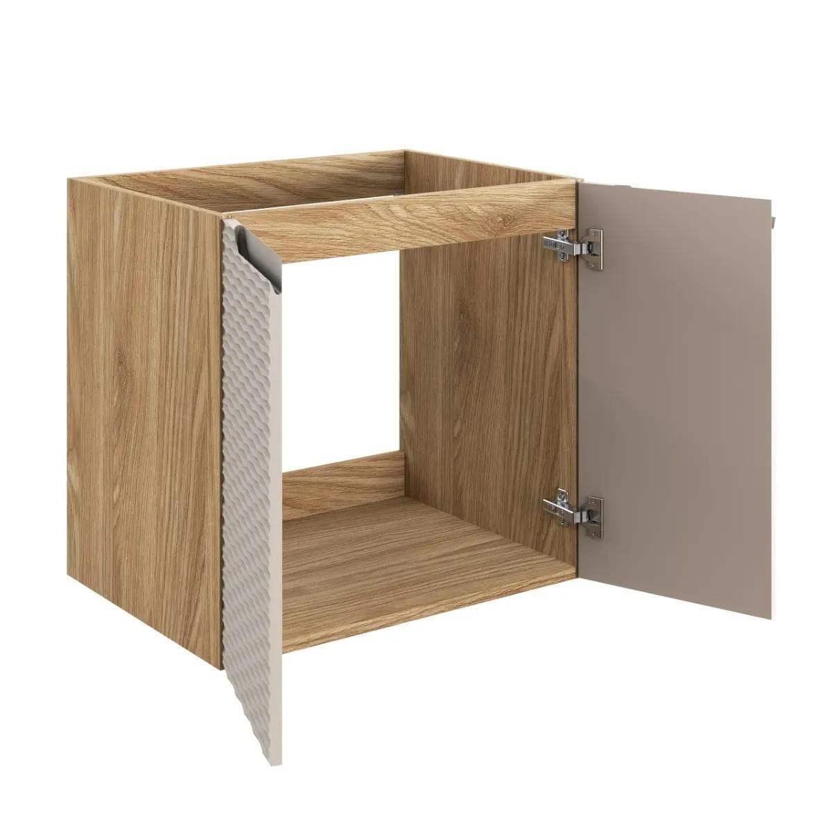 Szafka pod umywalkę OCEAN BEIGE 82-60-2D 60cm dąb olejowany/beżowa