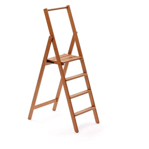 ARREDAMENTI KIMORA 4 Drewniana drabina - 141 cm, Brązowy, 48 cm