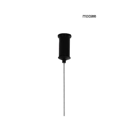 Okrągła lampa wisząca Alure szklane bąbelki ring czarny