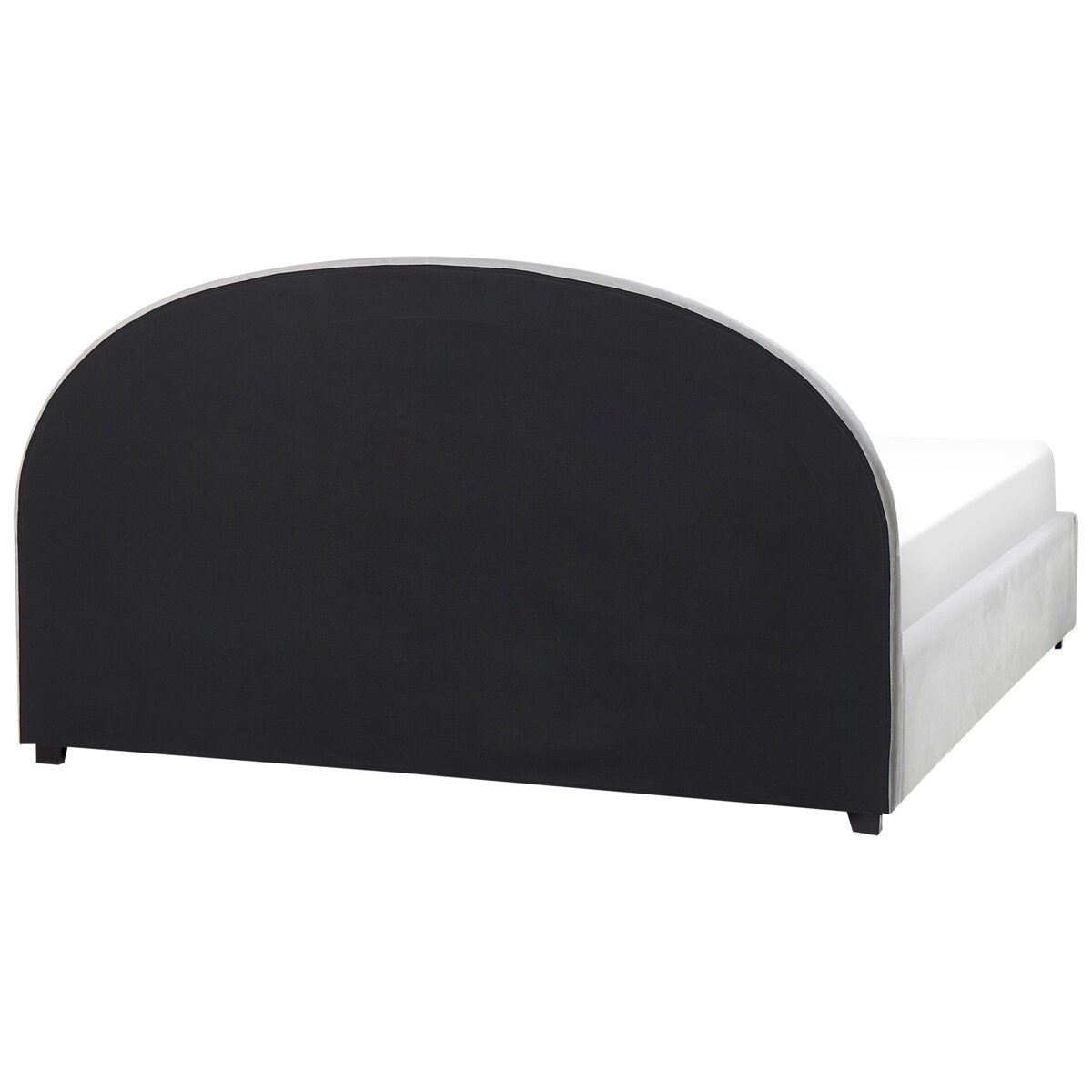 Łóżko z pojemnikiem welurowe 180 x 200 cm szare VAUCLUSE