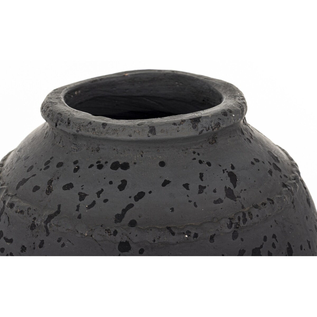 Wazon ceramiczny 24x19x19 cm ABARREL-2 czarny small