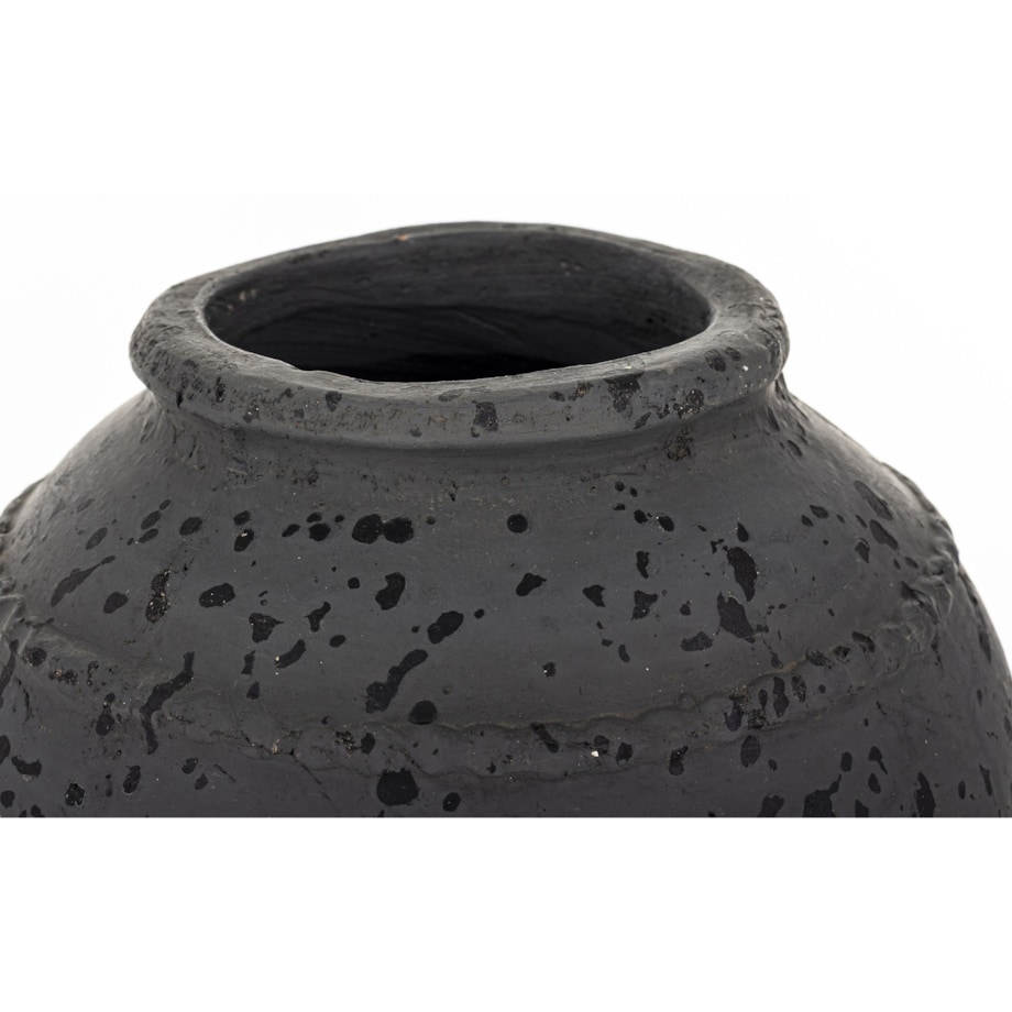 Wazon ceramiczny 24x19x19 cm ABARREL-2 czarny small