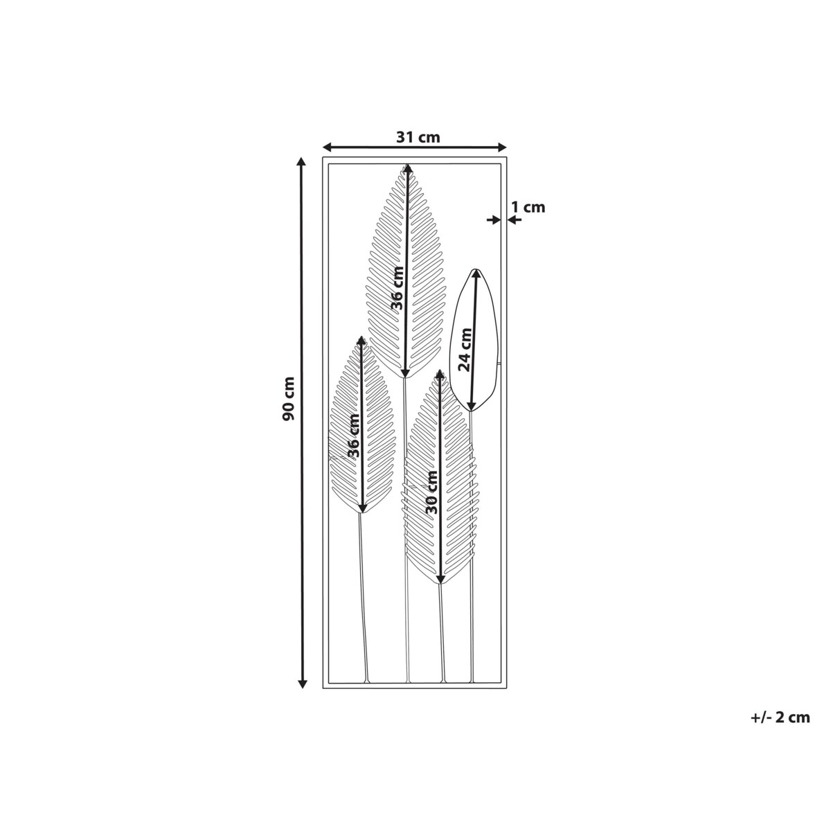 Dekoracja ścienna srebrno-złota NIOBIUM