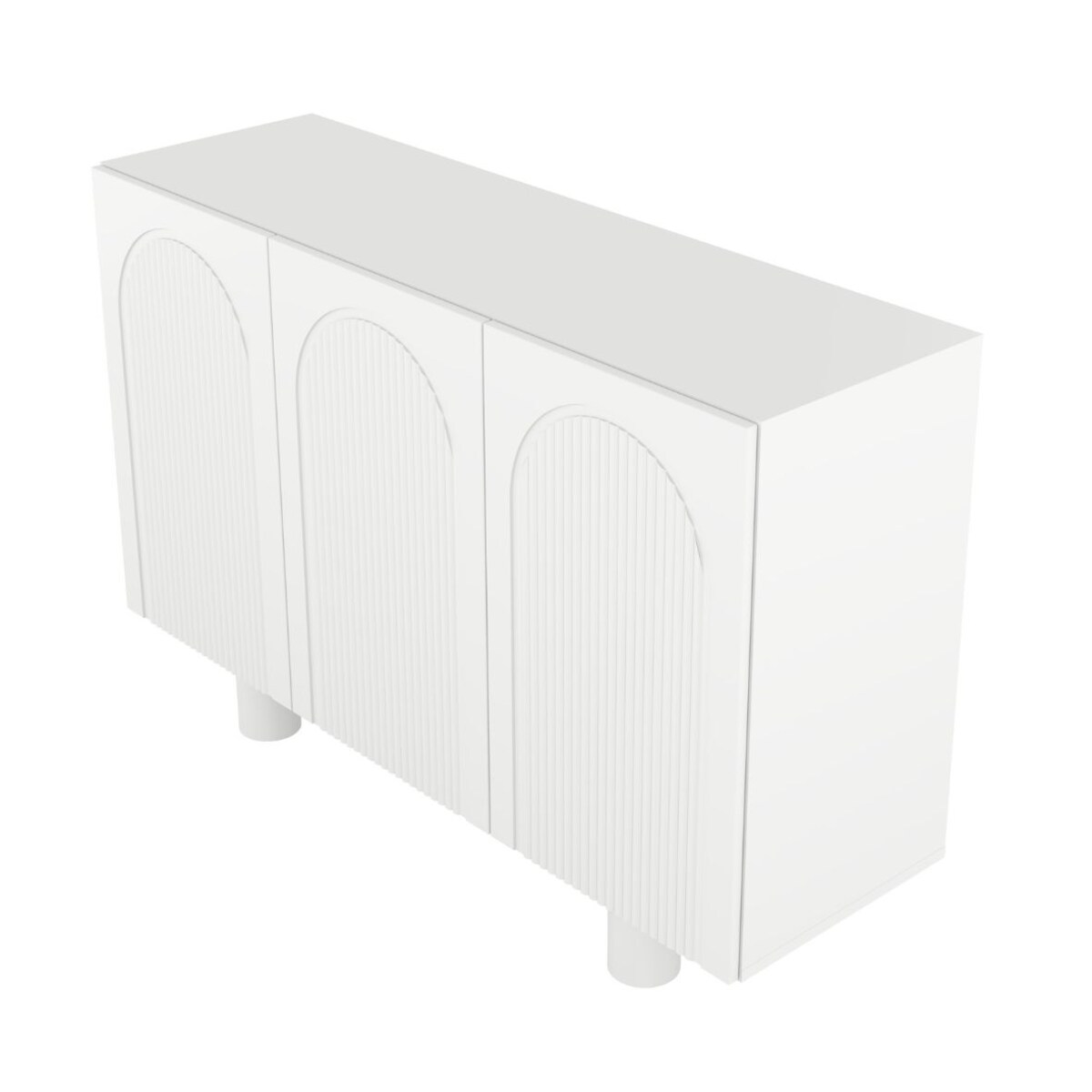 Biała komoda z łukami Skandica RITA / szer. 135 cm