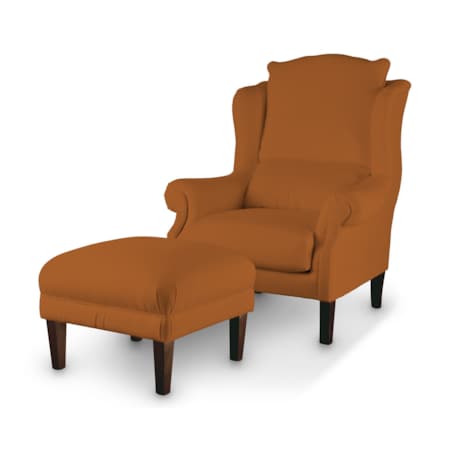 Podnóżek do fotela, rudy, 56 x 56 x 40 cm, Cotton Panama