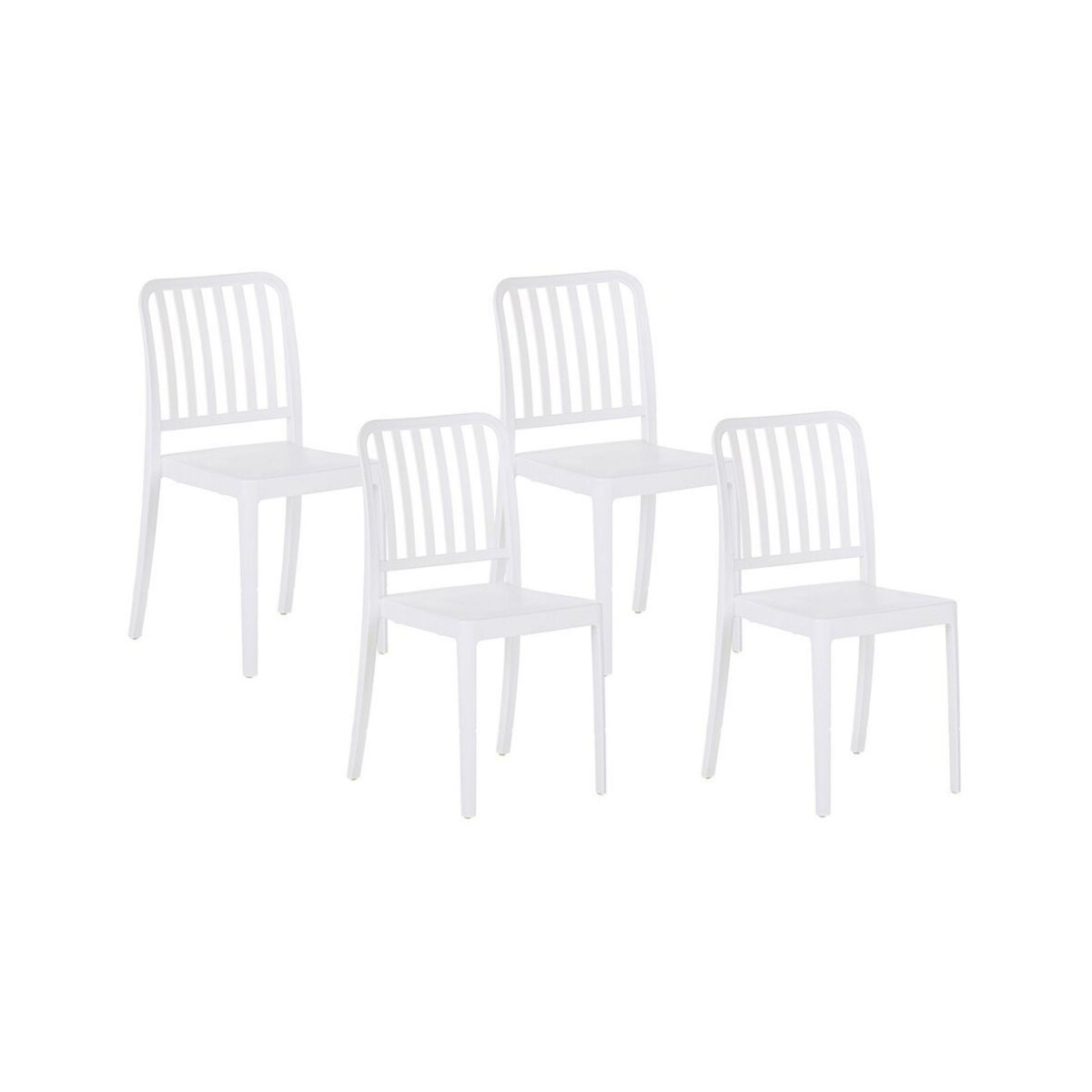 Zestaw 4 krzeseł ogrodowych biały SERSALE