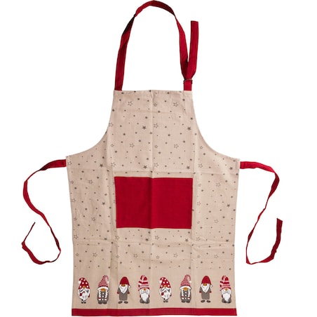 Bawełniany fartuch kuchenny z motywem świątecznym, 84 x 60 cm
