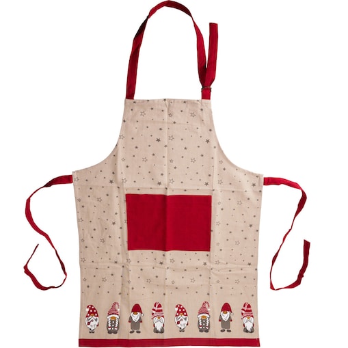 Bawełniany fartuch kuchenny z motywem świątecznym, 84 x 60 cm