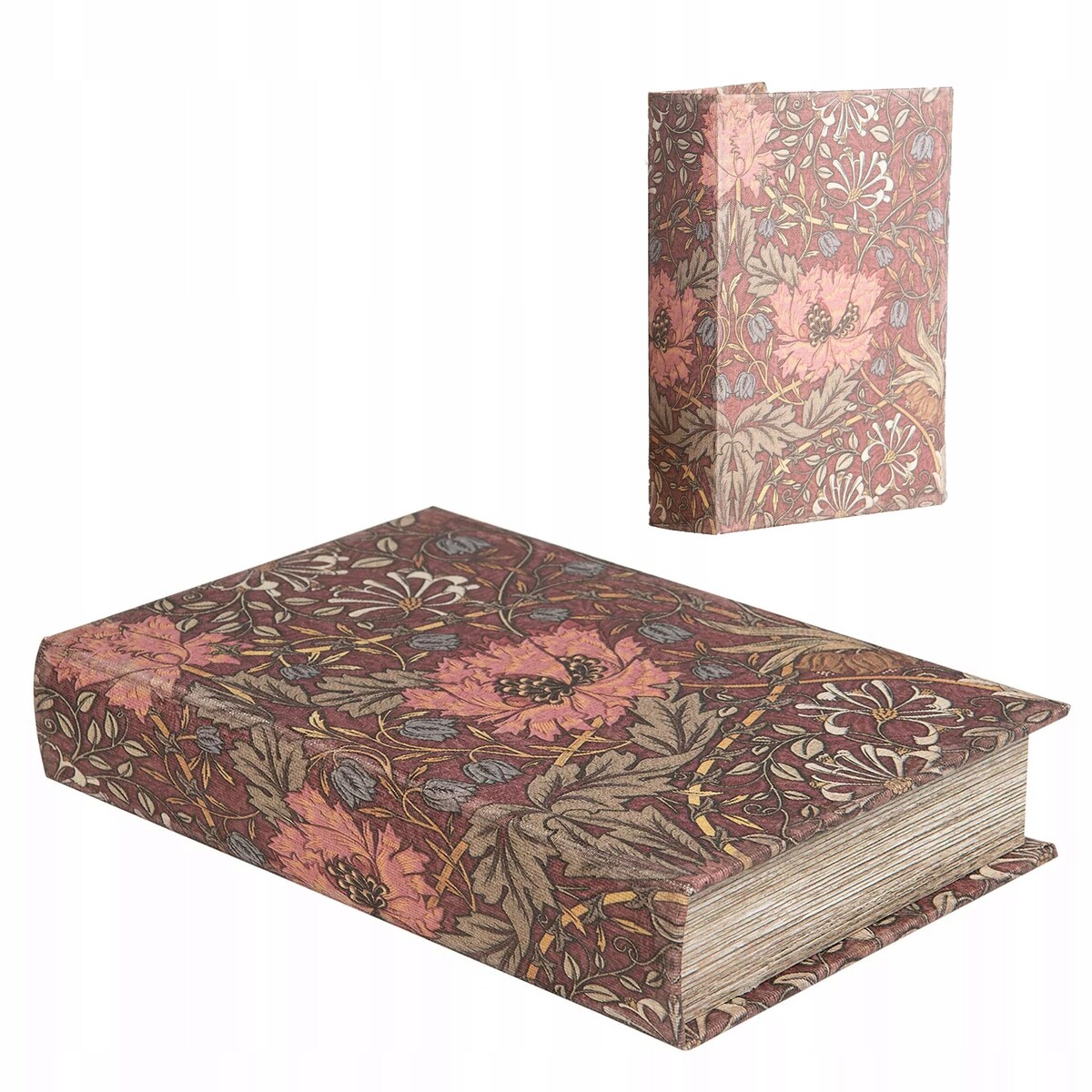 PUDEŁKO KSIĄŻKA FAŁSZYWA z kwiatami 26X16cm ORGANIZER NA BIŻUTERIĘ filcowy