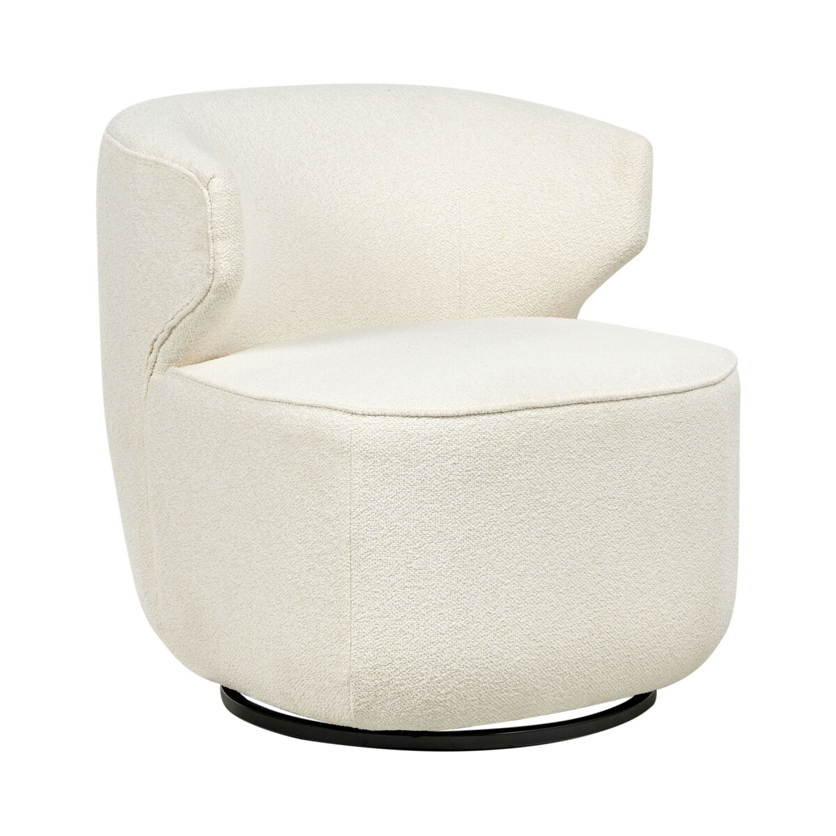 Fotel obrotowy MOLLEBY Boucle Złamana biel