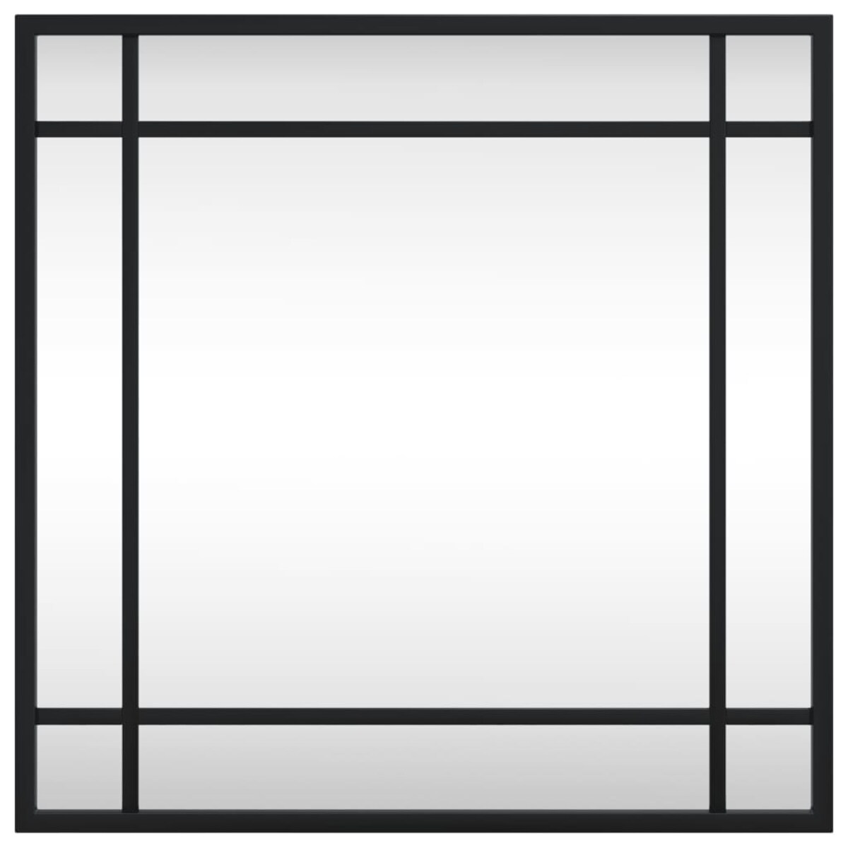 vidaXL Lustro ścienne, czarne, 40x40 cm, kwadratowe, żelazo