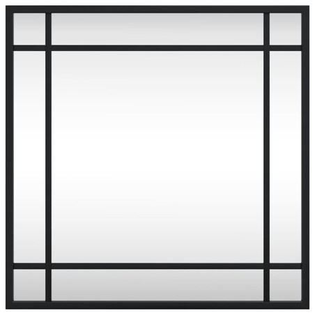 vidaXL Lustro ścienne, czarne, 40x40 cm, kwadratowe, żelazo