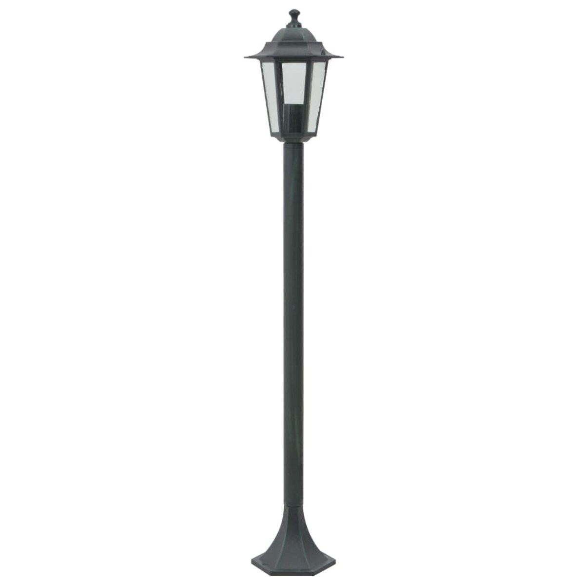 vidaXL Lampy ogrodowe, 110 cm, E27, aluminium, ciemnozielone, 6 szt.