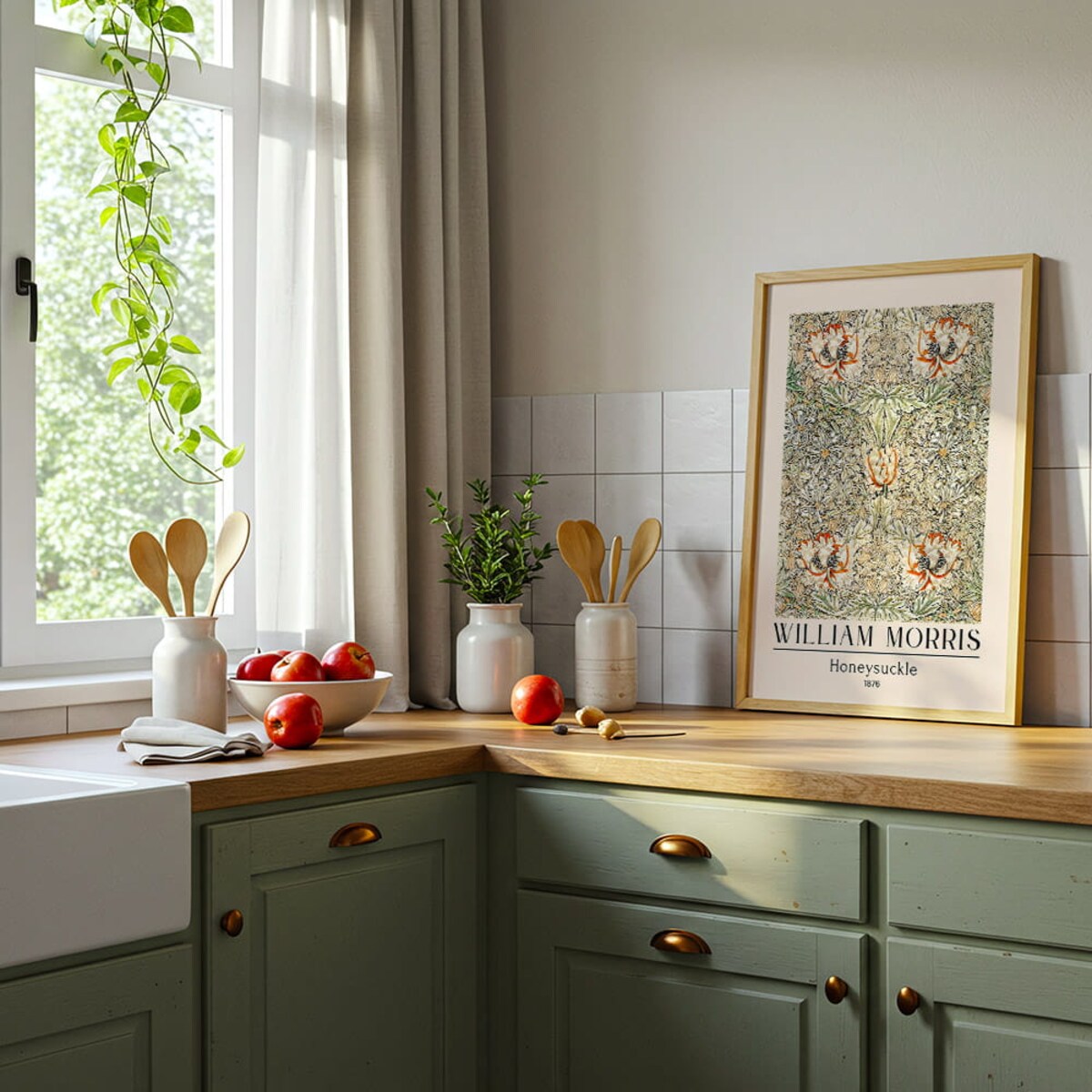 plakat william morris honeysuckle 50x70