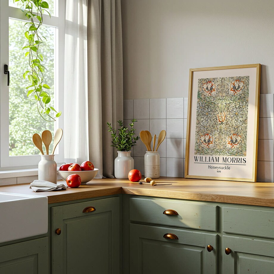 plakat william morris honeysuckle 50x70