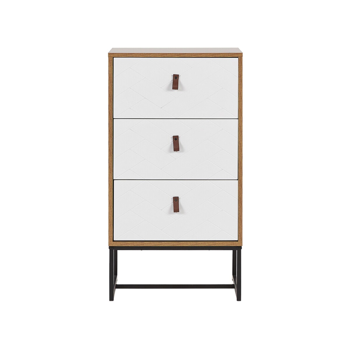 Komoda jasne drewno z białym NUEVA