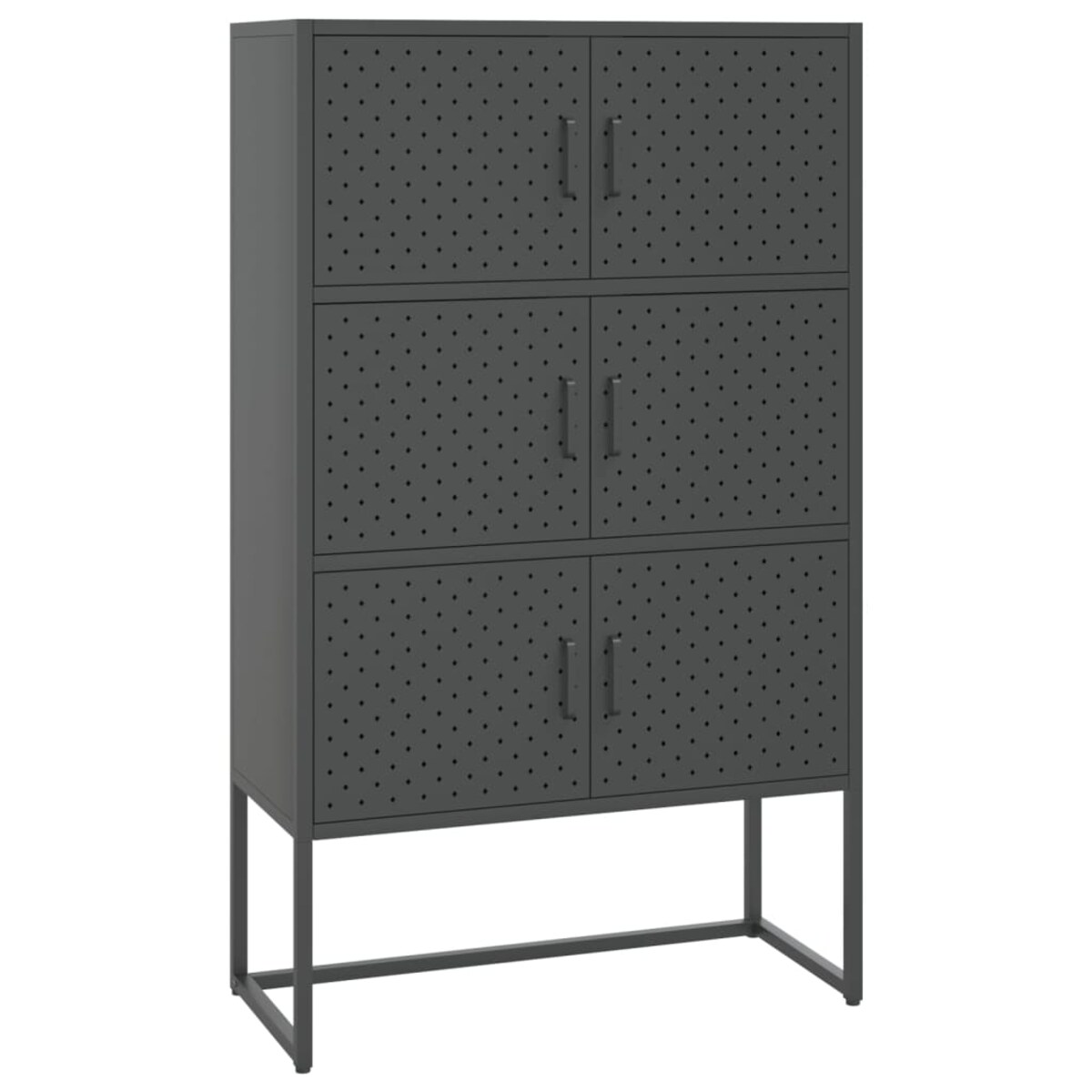 vidaXL Szafka, antracytowa, 80x35x135 cm, stal